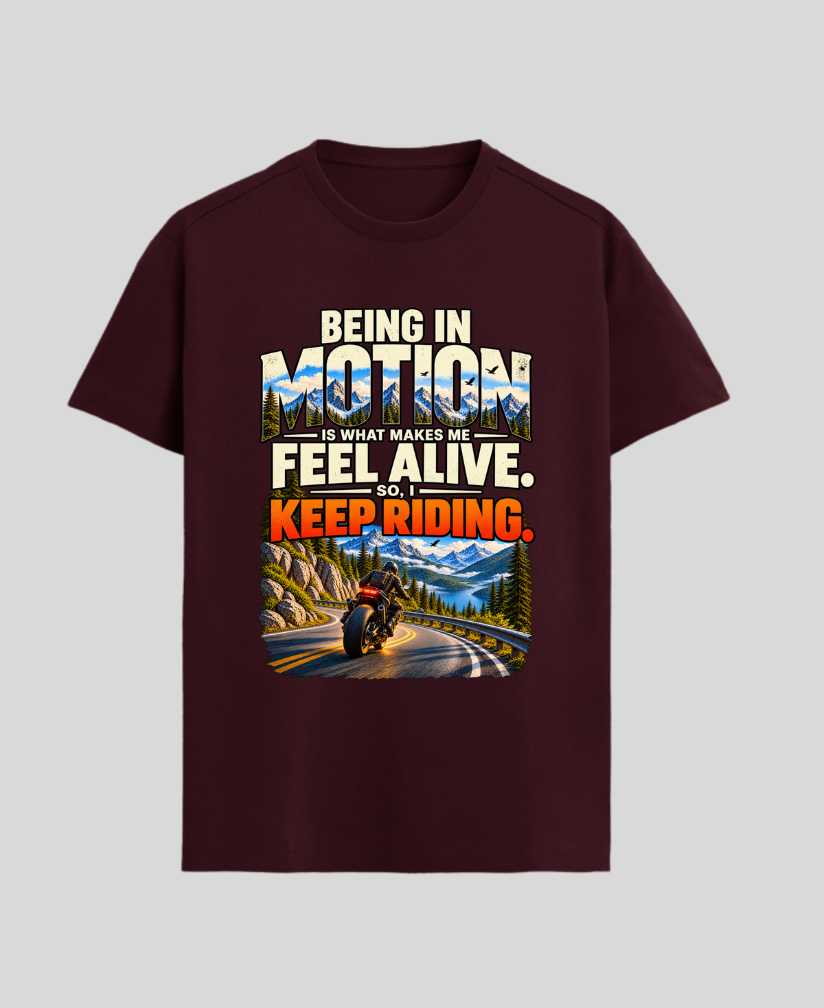 Being in Motion – Luxury Supima Cotton Motorcycle Graphic T-Shirt | Unisex Fit