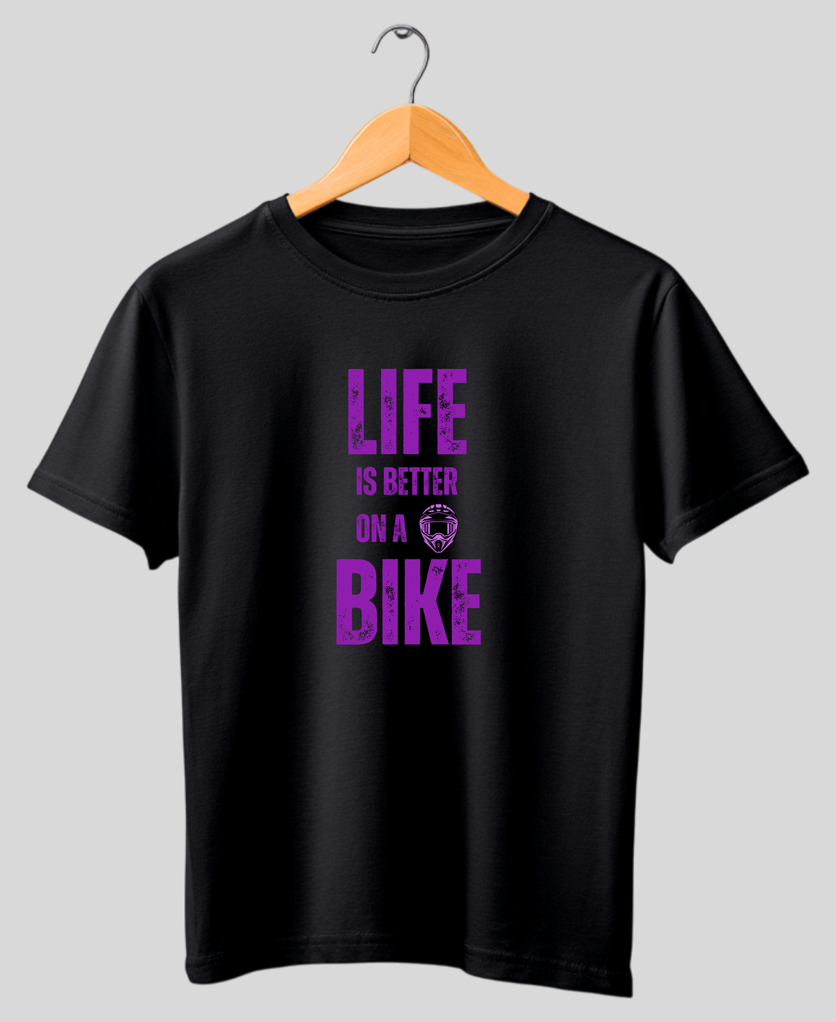 Life Is Better on a Bike — Premium Quote Motorcycle T-Shirt
