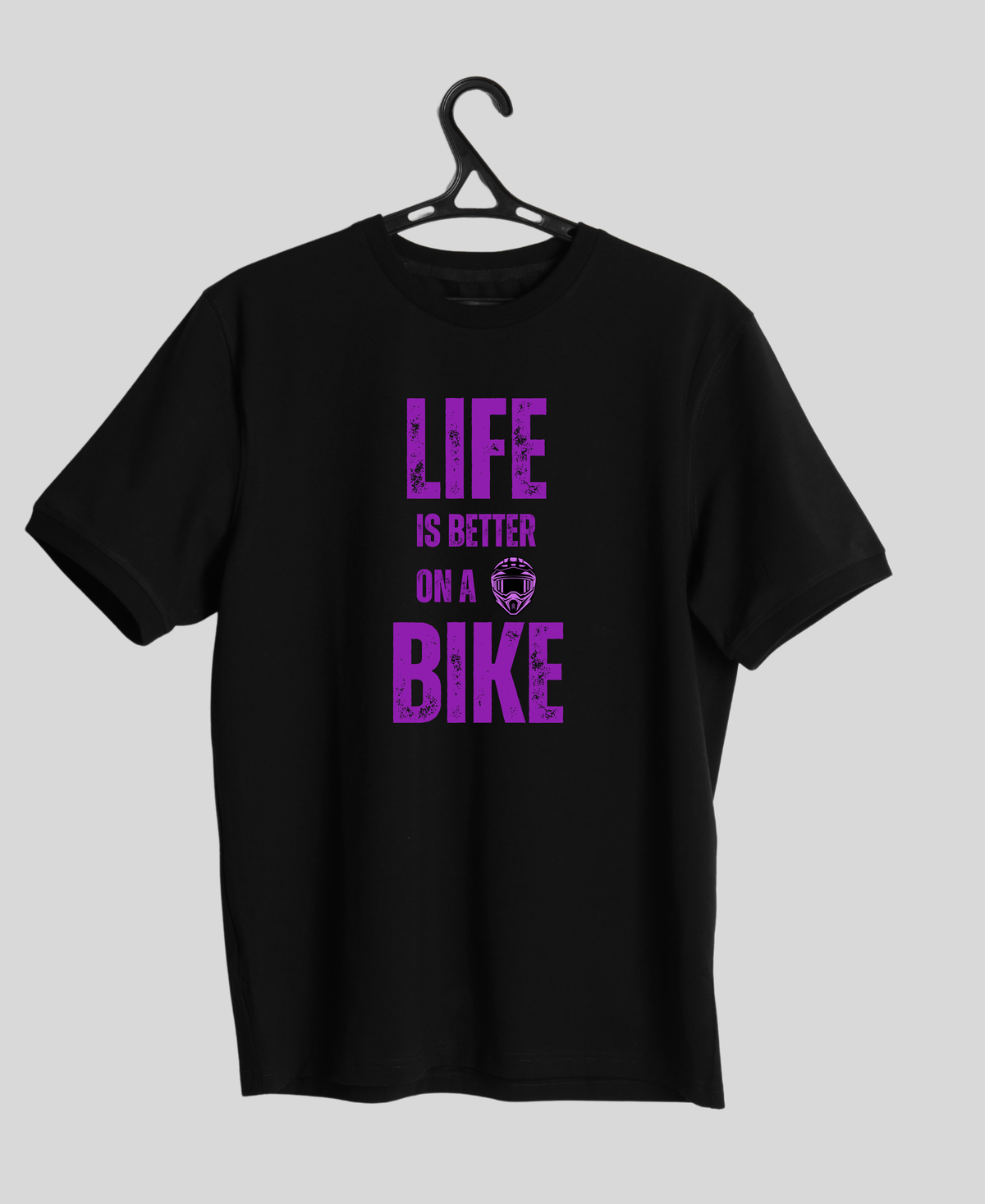 Life Is Better on a Bike — Premium Quote Motorcycle T-Shirt