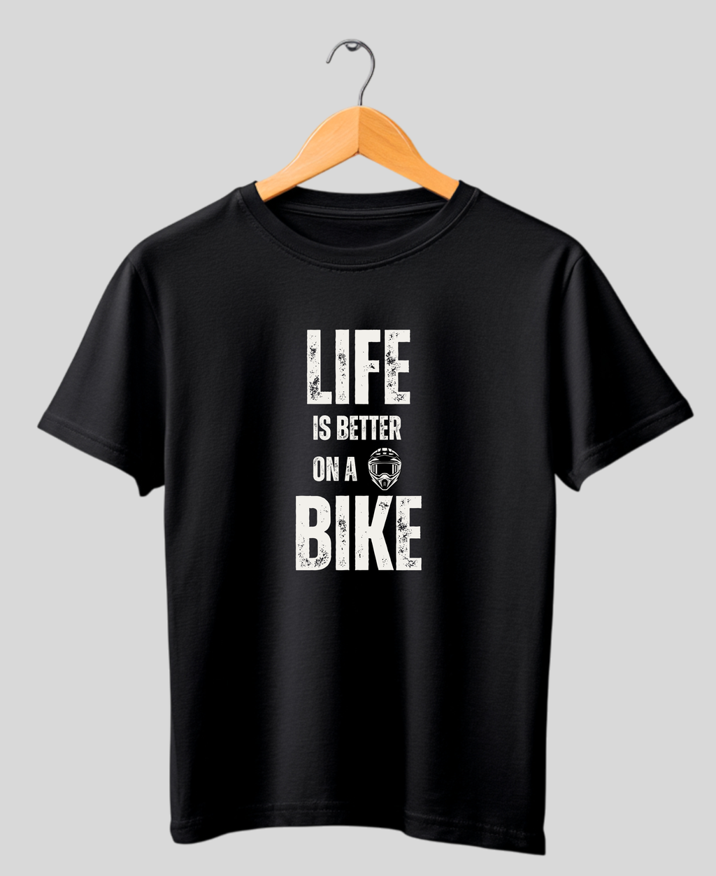 Life Is Better on a Bike — Premium Quote Motorcycle T-Shirt