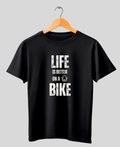 Life Is Better on a Bike — Premium Quote Motorcycle T-Shirt