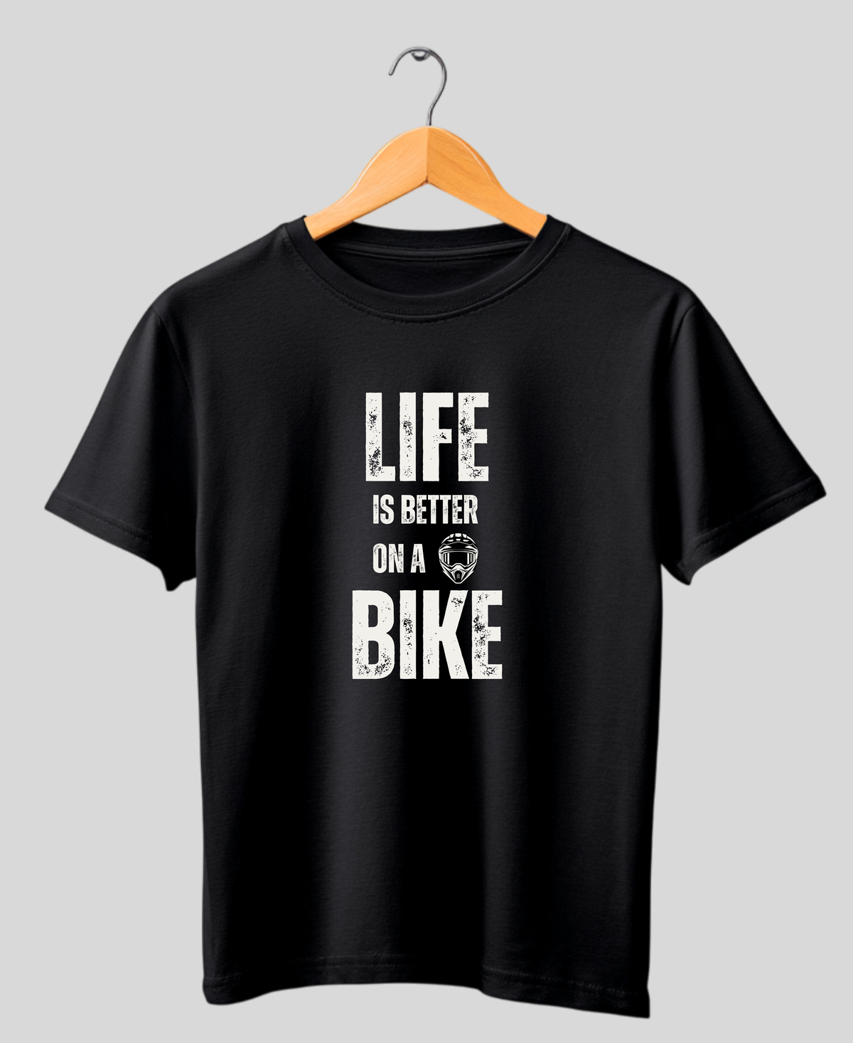 Life Is Better on a Bike — Premium Quote Motorcycle T-Shirt