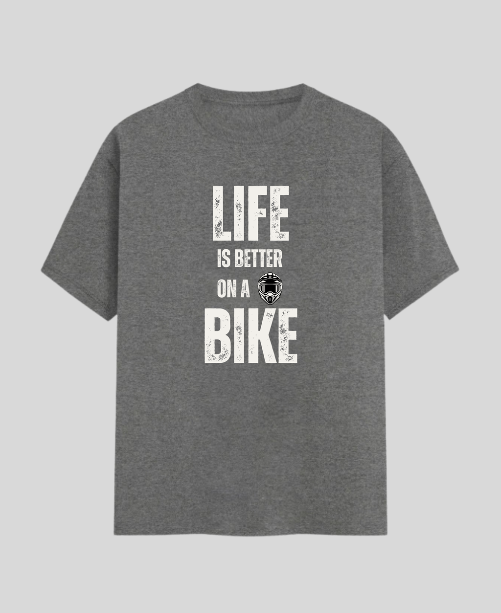 Life Is Better on a Bike — Premium Quote Motorcycle T-Shirt